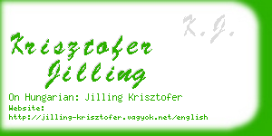 krisztofer jilling business card